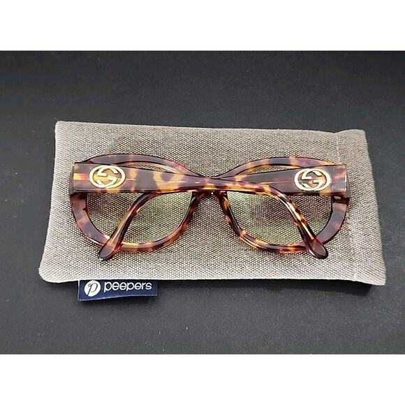 Gucci GG 2171/N/S Tortoise Shell Butterfly Women Eyeglasses 02Y 56*18 Reading - Picture 7 of 7